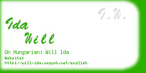 ida will business card